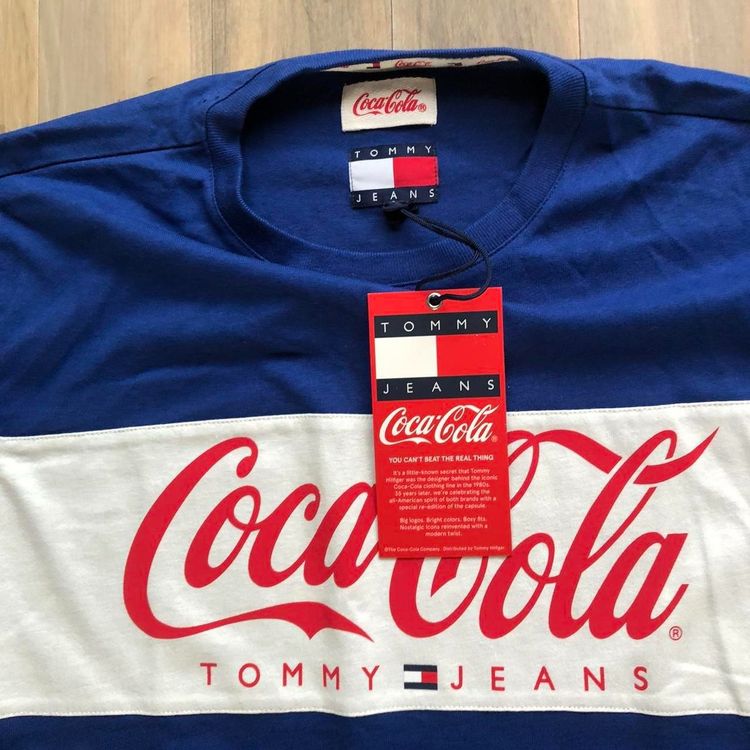 BNWT Tommy Hilfiger Jeans x Coca Cola Classic T-Shirt, Blue White Red image 2